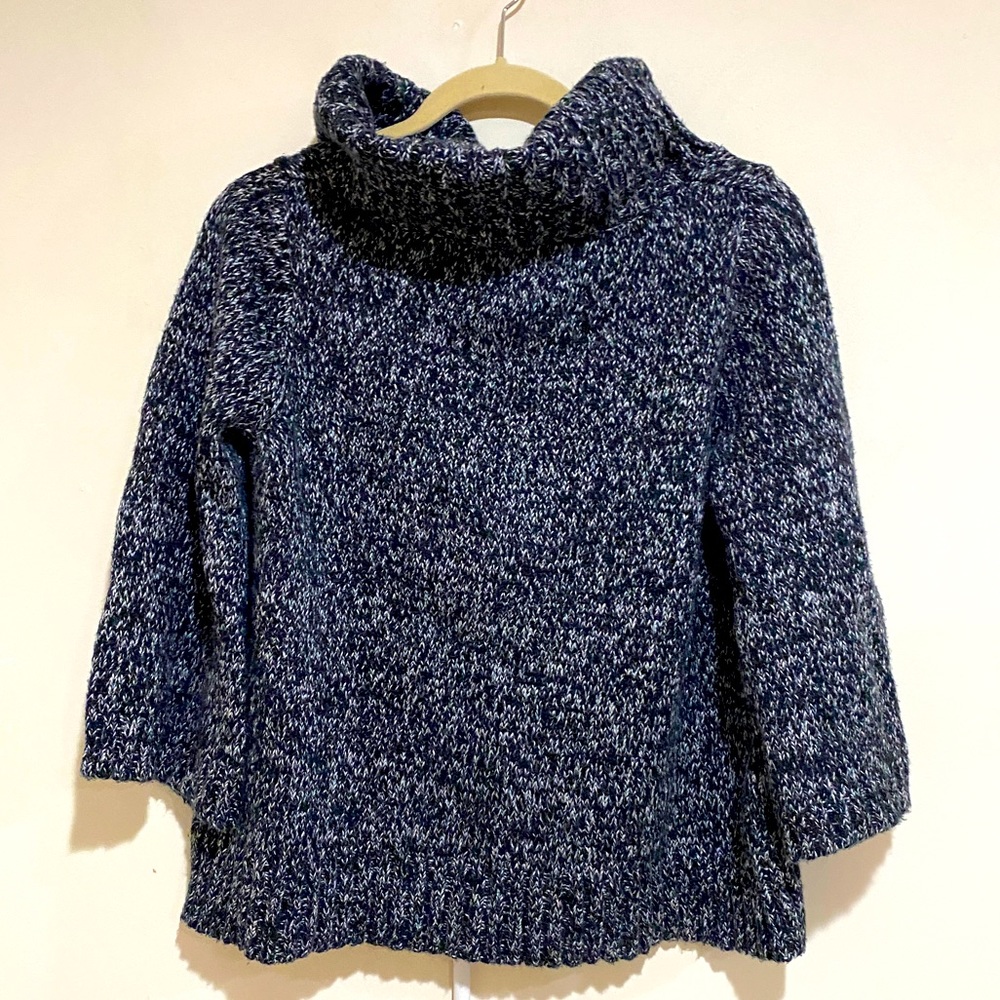 INC Black and Gray Marel Cow Neck Sweater | Size L